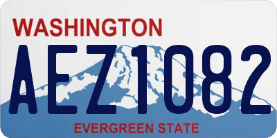 WA license plate AEZ1082