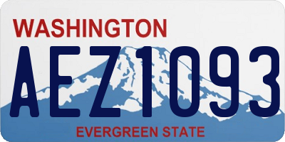 WA license plate AEZ1093