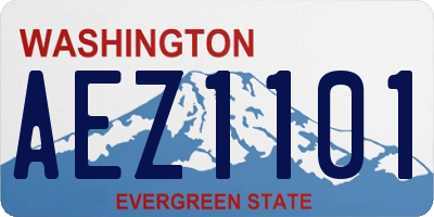 WA license plate AEZ1101