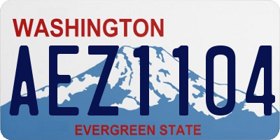 WA license plate AEZ1104