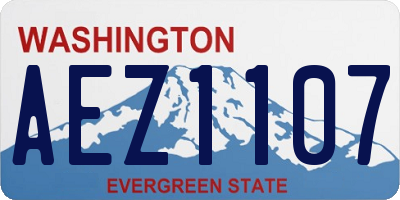 WA license plate AEZ1107