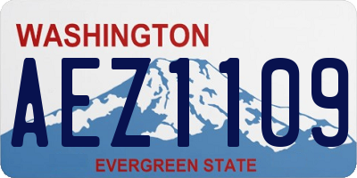 WA license plate AEZ1109