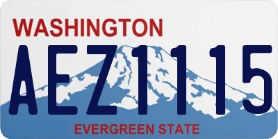 WA license plate AEZ1115