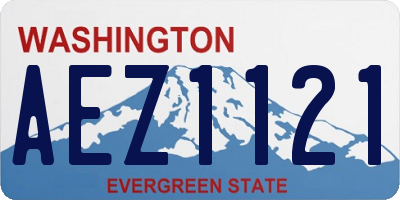 WA license plate AEZ1121