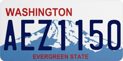 WA license plate AEZ1150