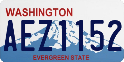 WA license plate AEZ1152