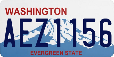 WA license plate AEZ1156