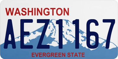 WA license plate AEZ1167