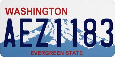 WA license plate AEZ1183