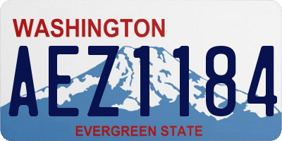 WA license plate AEZ1184