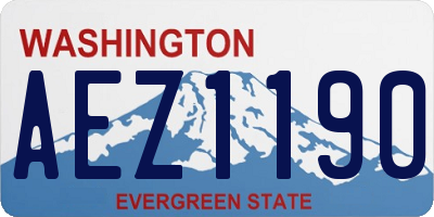 WA license plate AEZ1190