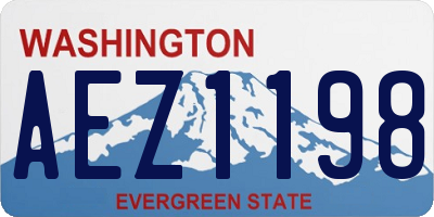 WA license plate AEZ1198