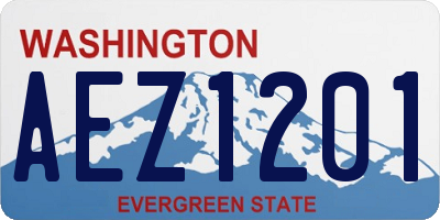 WA license plate AEZ1201