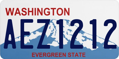 WA license plate AEZ1212