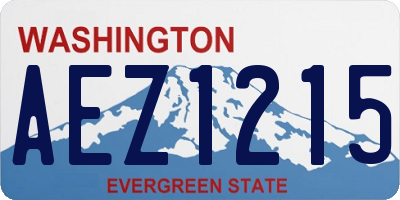WA license plate AEZ1215