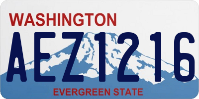 WA license plate AEZ1216