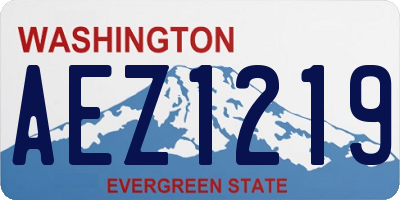WA license plate AEZ1219