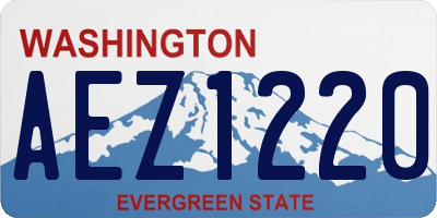 WA license plate AEZ1220