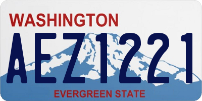 WA license plate AEZ1221
