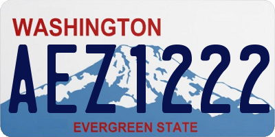 WA license plate AEZ1222
