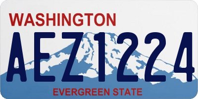 WA license plate AEZ1224