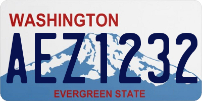 WA license plate AEZ1232