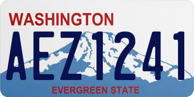 WA license plate AEZ1241