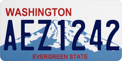 WA license plate AEZ1242