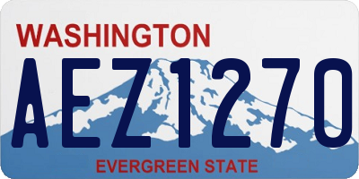 WA license plate AEZ1270