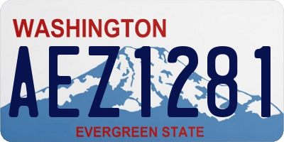 WA license plate AEZ1281