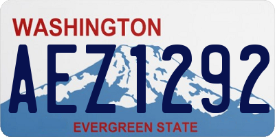 WA license plate AEZ1292
