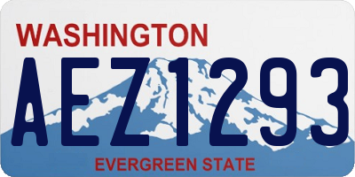 WA license plate AEZ1293