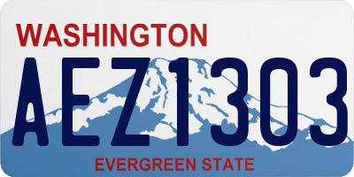 WA license plate AEZ1303