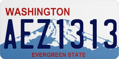 WA license plate AEZ1313