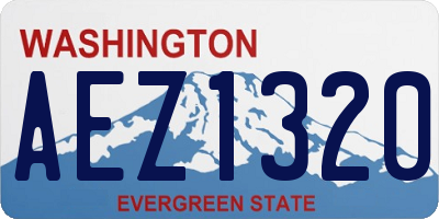 WA license plate AEZ1320