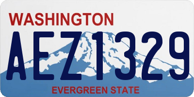 WA license plate AEZ1329