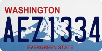 WA license plate AEZ1334