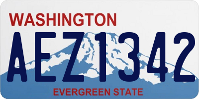 WA license plate AEZ1342