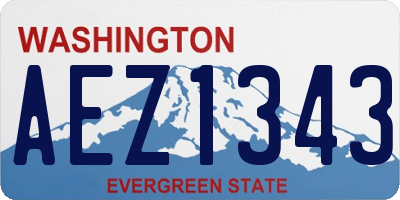 WA license plate AEZ1343