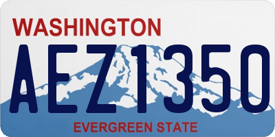 WA license plate AEZ1350