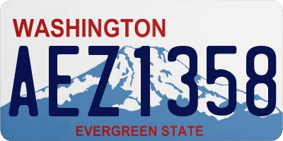 WA license plate AEZ1358