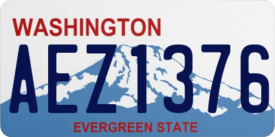 WA license plate AEZ1376