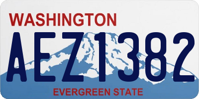 WA license plate AEZ1382