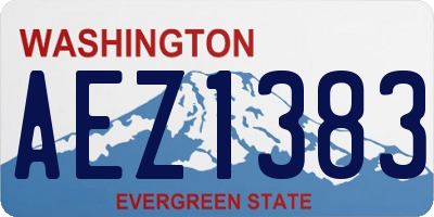 WA license plate AEZ1383