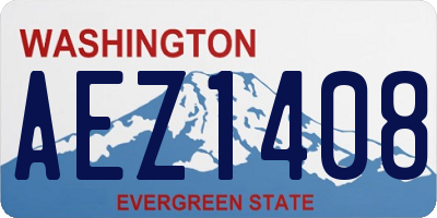 WA license plate AEZ1408
