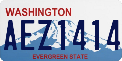 WA license plate AEZ1414