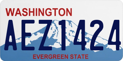 WA license plate AEZ1424