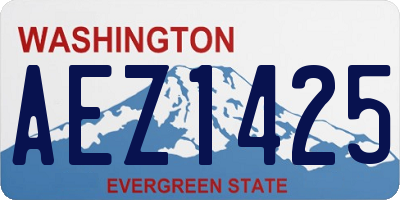 WA license plate AEZ1425