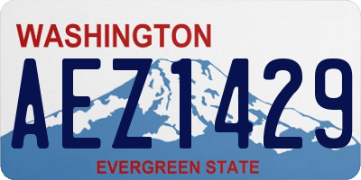 WA license plate AEZ1429