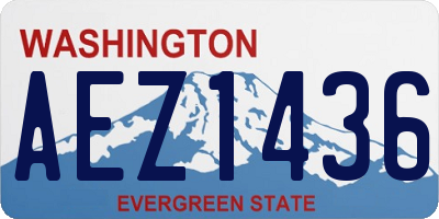 WA license plate AEZ1436
